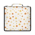 thumbnail image 1 of Zipper Binder with Shoulder Strap 2 inch 3 Ring Waterproof File Folder Organizer Bag 500 Sheet Light Yellow Small Flower, 1 of 8
