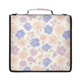 thumbnail image 1 of Zipper Binder with Shoulder Strap 2 inch 3 Ring Waterproof File Folder Organizer Bag 500 Sheet Pastel Blue and Pink Flowers, 1 of 8
