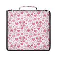 thumbnail image 1 of Zipper Binder with Shoulder Strap 2 inch 3 Ring Waterproof File Folder Organizer Bag 500 Sheet Pink Dog and Heart, 1 of 8