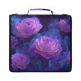 thumbnail image 1 of Zipper Binder with Shoulder Strap 2 inch 3 Ring Waterproof File Folder Organizer Bag 500 Sheet Purple Rose, 1 of 8