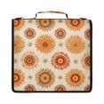 thumbnail image 1 of Zipper Binder with Shoulder Strap 2 inch 3 Ring Waterproof File Folder Organizer Bag 500 Sheet Repeating Sun Pattern, 1 of 8