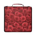 thumbnail image 1 of Zipper Binder with Shoulder Strap 2 inch 3 Ring Waterproof File Folder Organizer Bag 500 Sheet Romantic Red Roses in Rows, 1 of 8