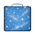 thumbnail image 1 of Zipper Binder with Shoulder Strap 2 inch 3 Ring Waterproof File Folder Organizer Bag 500 Sheet Sky Blue Flashing Pattern, 1 of 8