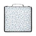 thumbnail image 1 of Zipper Binder with Shoulder Strap 2 inch 3 Ring Waterproof File Folder Organizer Bag 500 Sheet Small Blue Floral Pattern, 1 of 8