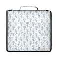 thumbnail image 1 of Zipper Binder with Shoulder Strap 2 inch 3 Ring Waterproof File Folder Organizer Bag 500 Sheet Small Blue Flowers Pattern, 1 of 8
