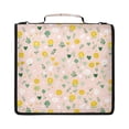 thumbnail image 1 of Zipper Binder with Shoulder Strap 2 inch 3 Ring Waterproof File Folder Organizer Bag 500 Sheet Spring Flowers and Hearts Pattern, 1 of 8