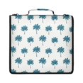 thumbnail image 1 of Zipper Binder with Shoulder Strap 2 inch 3 Ring Waterproof File Folder Organizer Bag 500 Sheet Teal Palm Tree Pattern, 1 of 8