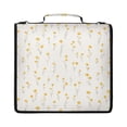 thumbnail image 1 of Zipper Binder with Shoulder Strap 2 inch 3 Ring Waterproof File Folder Organizer Bag 500 Sheet Tiny Yellow Flowers Pattern, 1 of 8
