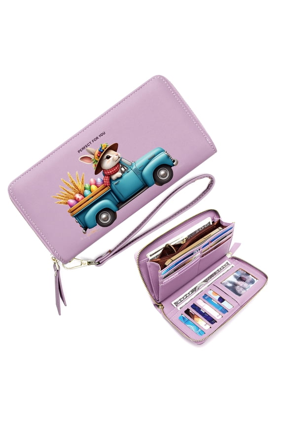 Zipper Card Bag with ID Window Personalized RFID Wallet for Women Love Original Designs Made on Demand Gift for Father's Day Teacher's Day Graduation Portable Change Foreskin Clip