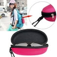 thumbnail image 1 of Zipper Case for Glasses Portable Travel Zipper Case for Hard Cases for Glasses Sunglasses Case for Men Women Or chi ldrenLarge glasses case zipper storage box rose red, 1 of 3
