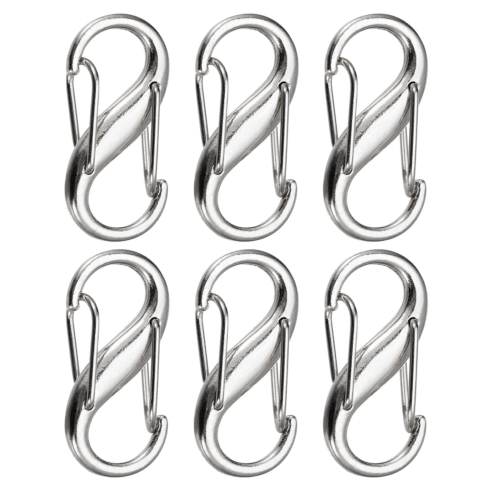 Zipper Clip, 6Pcs Zinc Alloy Dual Opening Zipper Clip Theft Deterrent