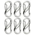 Zipper Clip, 6Pcs Zinc Alloy Dual Opening Zipper Clip Theft Deterrent