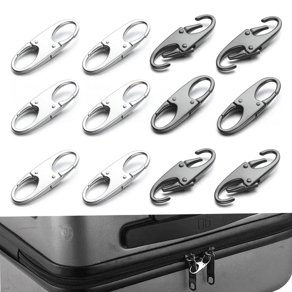 Zipper Clip Theft Deterrent - Backpack Zipper Lock Securing Pulls Closed, Quick Disconnect Clip - Key Holder Add-on Accessory