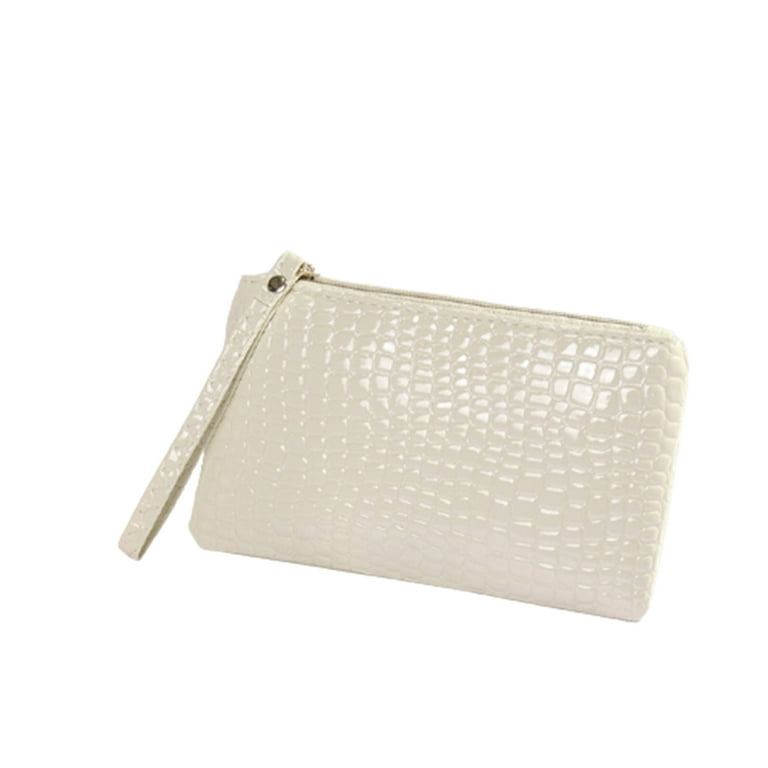 White clutch bag with wrist strap discount