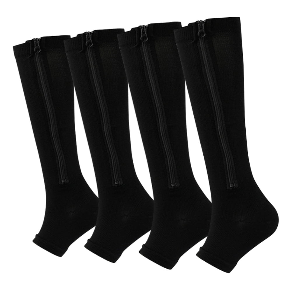Zipper Compression Socks 2030 mmHg for Women and Men, Knee High Length
