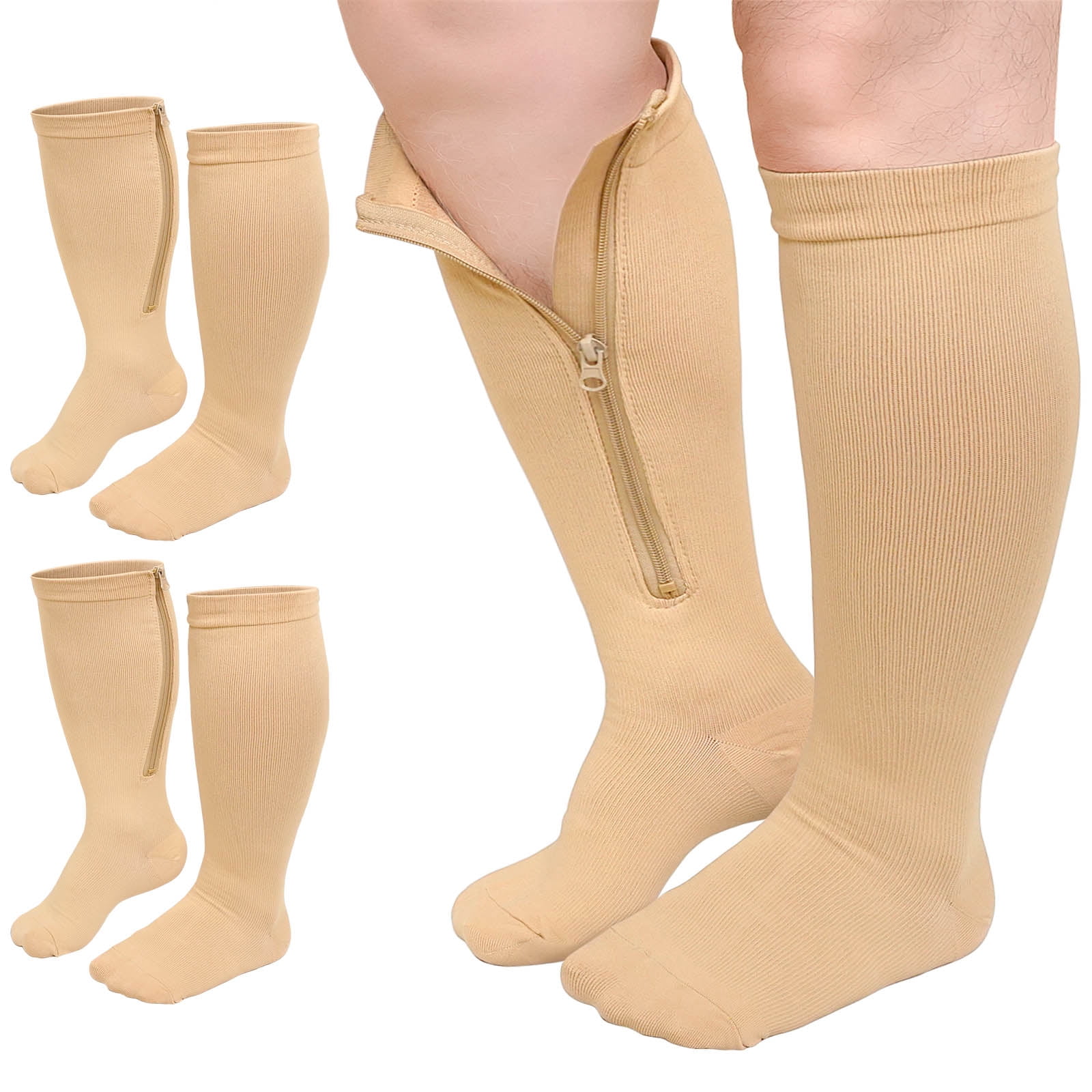 Zipper Compression Socks, PUTUO Compression Socks for Women and Men ...