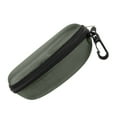 thumbnail image 1 of Zipper Eyeglasses Case Holder,Portable Travel Zipper Hard Box Glasses Sunglasses Case Box Protector for Men Women,6.69x2.36" Shockproof Shell Sunglasses Organizer with Zipper,Green, 1 of 7