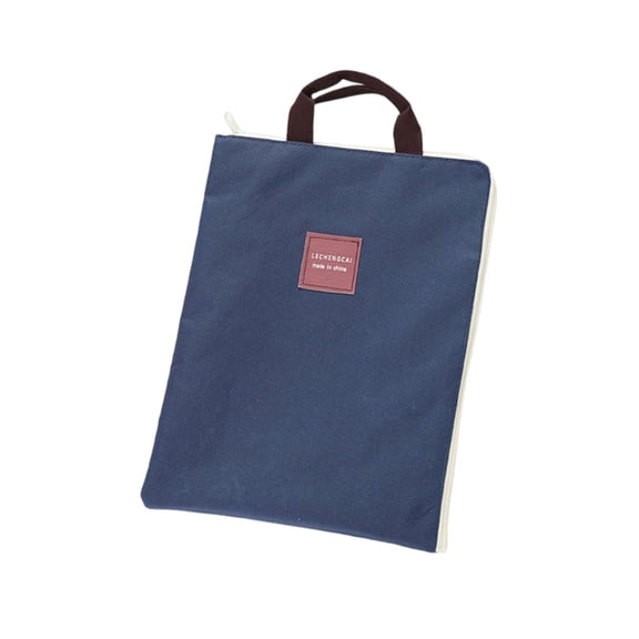 Zipper File Bag A4 Canvas Document Bag Dustproof Folders Zipper Pouch Document Holders for Offices Home School Travel