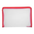 thumbnail image 1 of Zipper File Bag, A4 Plastic Document Bag with Clear View, Waterproof Zipper Document Holder for School, Office, Travel (Red,1 Pack), 1 of 9