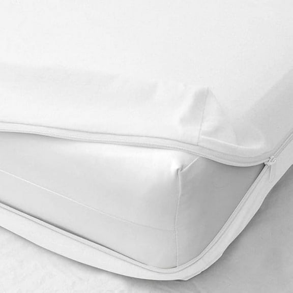 Zipper Fitted Sheet - 100% Egyptian Cotton Sheet 22" inch Extra Deep Pocket Soft and Comfy -Shrinkage and Fade Resistant-Easy Care -1 Fitted Sheet Only (White, Olympic Queen)