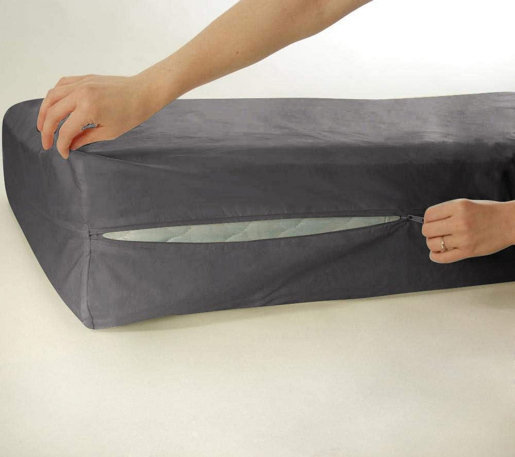 Zipper Fitted Sheet Extra Deep Pocket 15" Inch 100 Egyptian Cotton