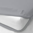 thumbnail image 1 of Zipper Fitted Sheet - Hotel Quality Bottom Sheet - 12" inch Snug Deep Pocket Olympic Queen Size Zipper Encasement Pure 300TC Cotton Bed Sheets Mattress Cover - Light Grey Solid., 1 of 5