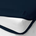 thumbnail image 1 of Zipper Fitted Sheet - Hotel Quality Bottom Sheet - 18" inch Snug Deep Pocket Full-XL Size Zipper Encasement Pure 300TC Cotton Bed Sheets Mattress Cover - Navy Blue Solid., 1 of 5