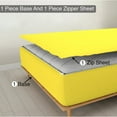 thumbnail image 1 of Sheet has Zipper Fitted Sheet, (King Size 76x80) 26 Inch Deep Pocket, 100% Egyptian Cotton, 800 TC, Solid Yellow Color., 1 of 9