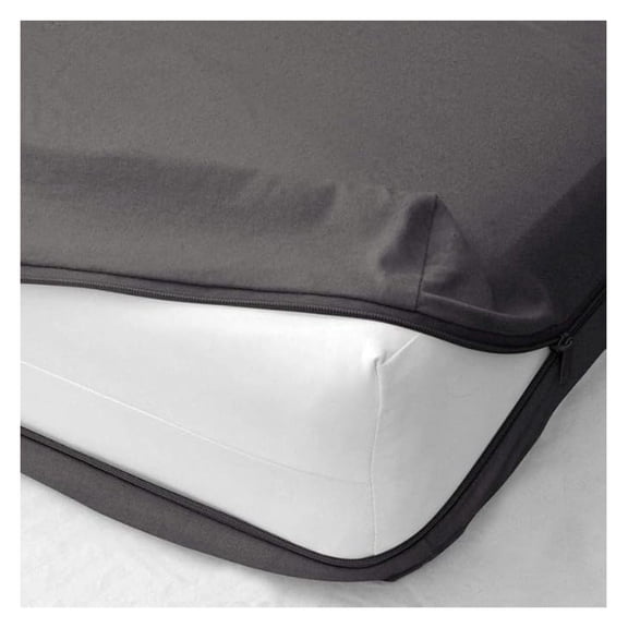 Zipper Fitted Sheet Queen - 16 Inch Deep Pocket Microfiber, Dark Grey - Soft, Durable, Wrinkle Resistant Hotel Quality Bedding