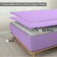 thumbnail image 1 of Sheet has Zipper Fitted Sheet, (Queen Size 60x80) 18 Inch Deep Pocket, 100% Egyptian Cotton, 800 TC, Solid Lillac Color., 1 of 10