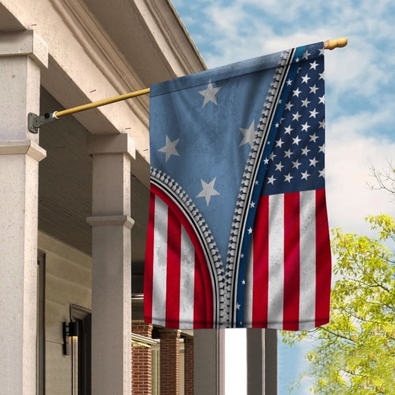 Zipper Flag American Show Federated States Of Micronesian Flag USA Federated States Patriotic Root House Flag, Double-Sided Decorative Outdoor Flag, Patriotic Polyester Yard Flag 29.5 x 39.5 in