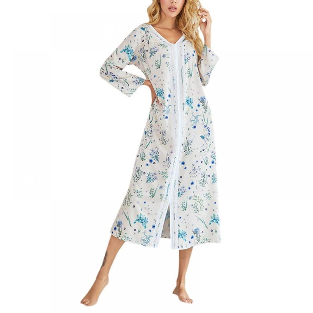 Angelina Women's Modal Button Down Sleep Shirt Dress Pajama (1-Pack)