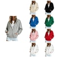 thumbnail image 1 of Zipper Hooded Sweatshirt Loose And Casual Long Sleeved Pullover Jacket, 1 of 5