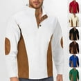 thumbnail image 1 of Zipper Hoodies Men Quarter Zip Sweatshirt Color Block Stand Collar Long Sleeve Mens Sweatshirts Crewneck Black L, 1 of 5