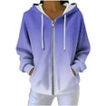 thumbnail image 1 of Zip up Hoodies for Women Fleece Full-Zip Sweatshirts Jacket, Oversized Sweatshirts Fall Fashion Outfits Winter Blouses, 1 of 8