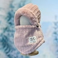 thumbnail image 1 of Zipper Integrated Face Mask Hat with Fuzzy Trim, 2025 Winter Fleece Balaclava for Men and Women, Cold Weather Windproof Beanie for Outdoor Activities, Travel, and Daily Commute - Pink, 1 of 5