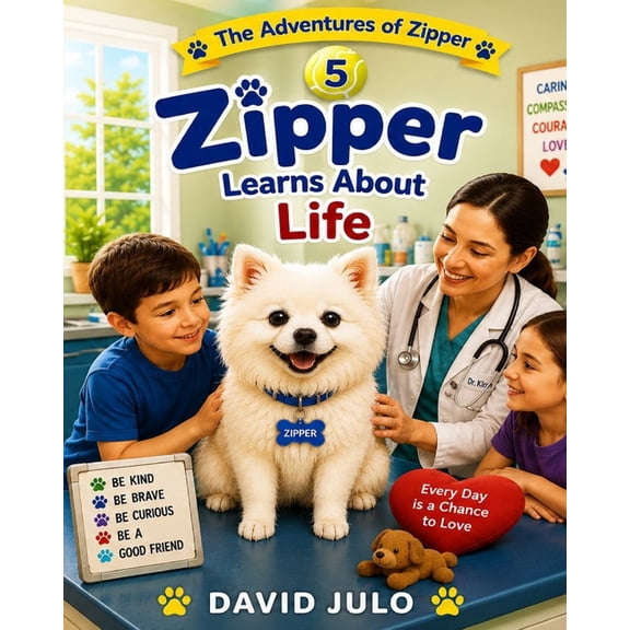 Zipper the Little White Fluffy Dog Zipper Learns About Life: A Children's Story About Patience, Learning, Home, Rules, Structure, Comfort and Safety, Book 5, (Paperback)