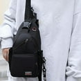 thumbnail image 1 of Zipper Lock Changeable Shoulder/Double Shoulder Strap Bag Messenger Backpack With Headphone Hole With 2 Side Mesh Pockets Strap Backpack Hiking Backp, 1 of 9