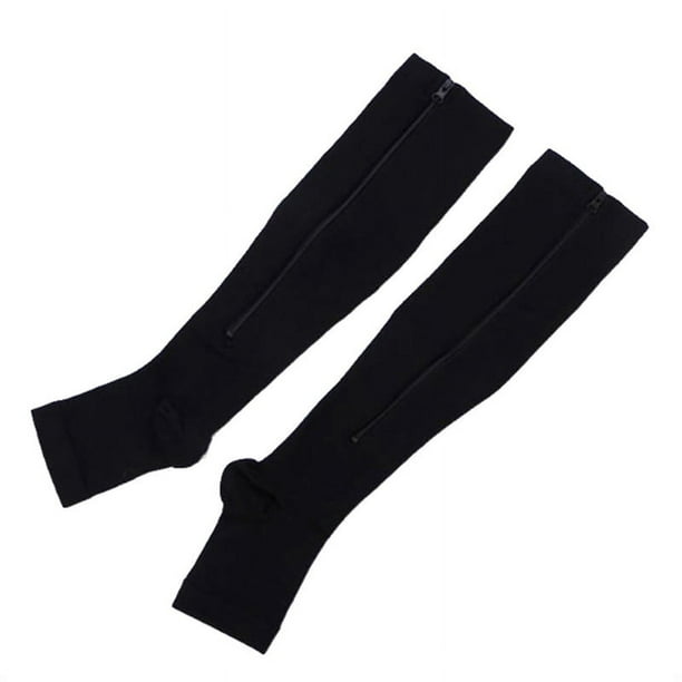 Zipper Medical Compression Socks with Open Toe - Best Support Zipper ...