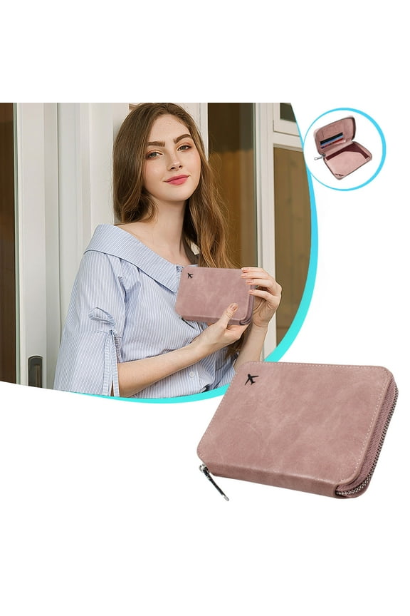 Zipper Passport Bag, Multifunctional Outbound Travel Organizer with RFID Shield, Portable Document Holder for Boarding Passes and Cards, Durable Travel Pouch for Secure Vacation Use, by UKHBMC