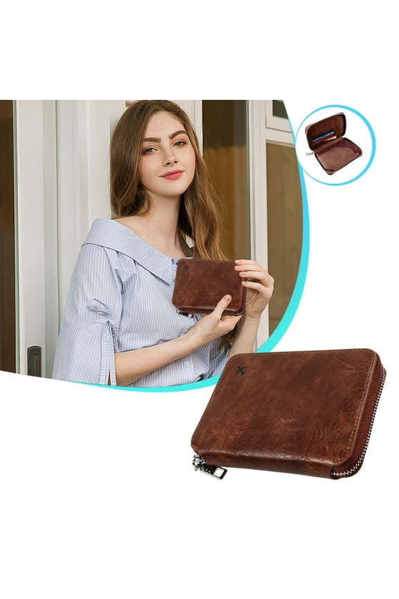 Zipper Passport Bag, Multifunctional Travel Organizer, Passport Holder with RFID Blocking, Secure Luggage Tag and Card Holder for Travel