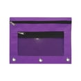 thumbnail image 1 of Zipper Pencil Pouch with Transparent Pvc Window and Detachable Design, 25 X 18 cm Large Pencil Pouch for 3-Ring Binder Storage, 1 of 6