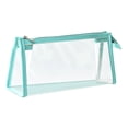 thumbnail image 1 of Zipper Pouch, Transparent Storage Bag, Stationery Organizer, Clear Multi-Purpose Pouch with Zipper Closure, Portable Bag for Pens, Pencils and Daily Cosmetic Storage,Mint Green, 1 of 9