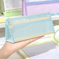 thumbnail image 1 of Zipper Pouches for Organizing,Mesh Zipper Pouch Bags,Mesh Nylon Storage Bag with Zipper,9IN Small Makeup Bag Toothbrush Toothpaste Cosmetic(Blue), 1 of 6