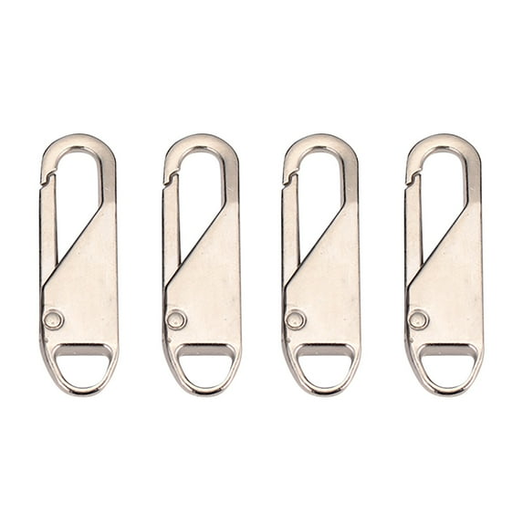 Zipper Pull, 4 PCS Replacement Metal Zipper Handle Mend Fixer Tab for Luggage, Suitcases, Backpacks, Jackets, Purses, Handbags