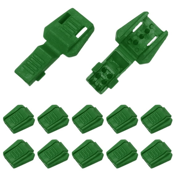 Uxcell Zipper Pull Cord Lock, Plastic Shoe Lace End Clips for Various Uses Green