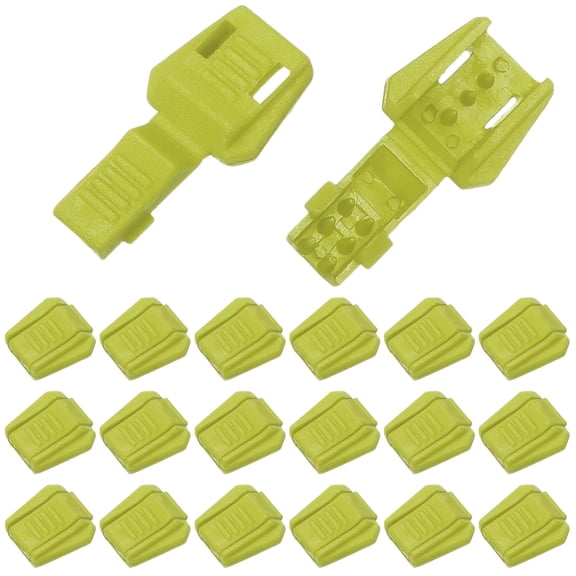 Zipper Pull Cord Lock, Plastic Shoe Lace End Clips Cord End Tips for No Tie Shoelace Backpack 0.7 Inch 50 Pack & Light Green