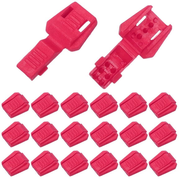 Zipper Pull Cord Lock, Plastic Shoe Lace End Clips Cord End Tips for No Tie Shoelace Backpack 0.7 Inch 50 Pack & Rose Red