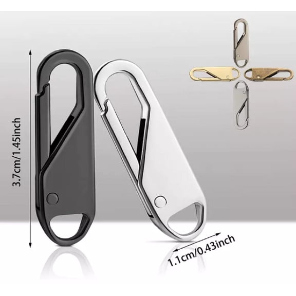 Zipper Pull Repair Kit 8 Pcs Instant Zipper Tab Replacement for Bags & Jackets