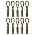 thumbnail image 1 of Zipper Pull Replacement [10PCS] - Woven Paracord Pull Tab Extender Use for Backpack & Jacket - [Dark Green], 1 of 6